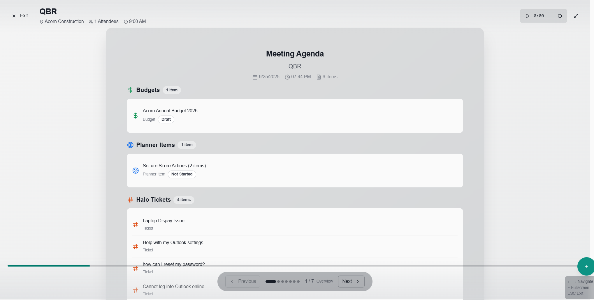 Calendar & Meetings